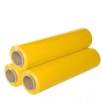 Стрейч пленка цветная желтая 17мкм; 20мкм;23мкм/500мм -1,0 кг (вес)
