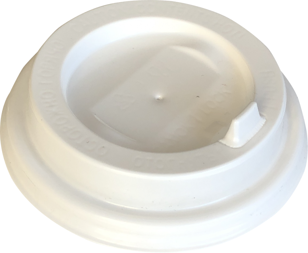 Крышка пластиковая с клапаном для одноразового стакана, 80мм белая