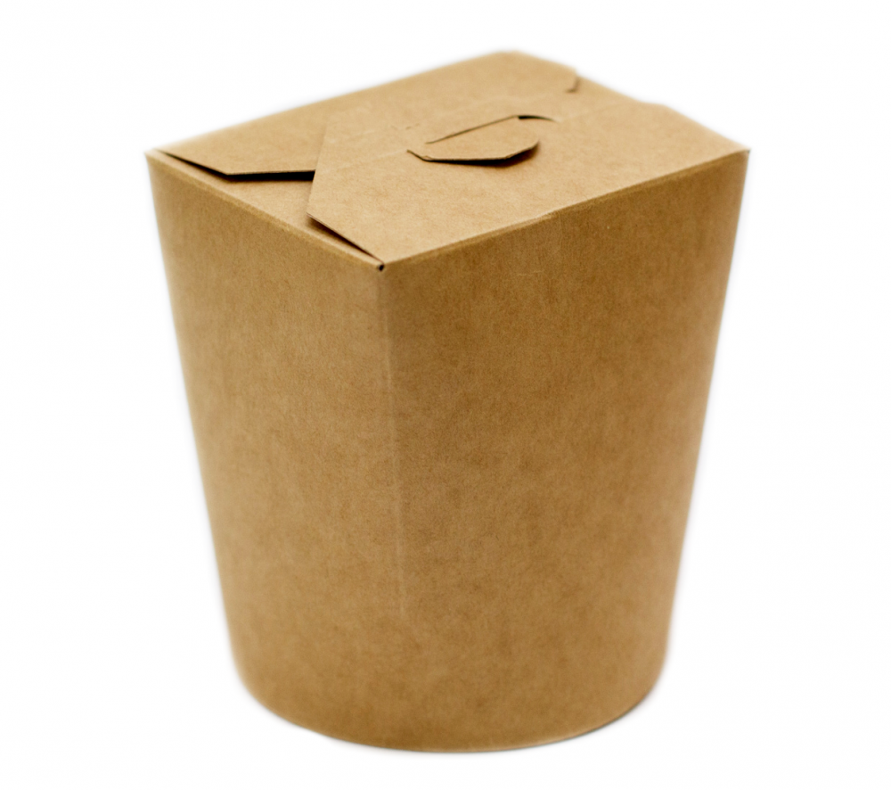 Коробка для лапши вок серия FUPECO Крафт картонная, 500мл