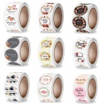 Наклейки ламинированные в рулоне с логотипом, 10*10см, 250шт