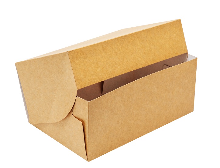 Упаковка картонная самосборная серия "Fupeco SweetBox" Крафт из бур/бел мелованного картона. Размер 250*160*110 мм.