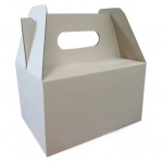 Гофроящик 200*150*120 сумка (чемодан) серия "Fupeco HandBox" из микрогофрокартона бел/бур