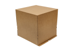Гофрированная коробка серия "Fupeco CakeBox" Эконом для торта от 1 до 4кг из гофрокартона бур/бур 300*300*300 (Д 15-29см)