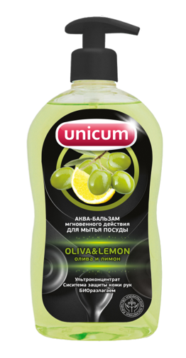 Средство для мытья посуды Unicum Олива, 500 мл