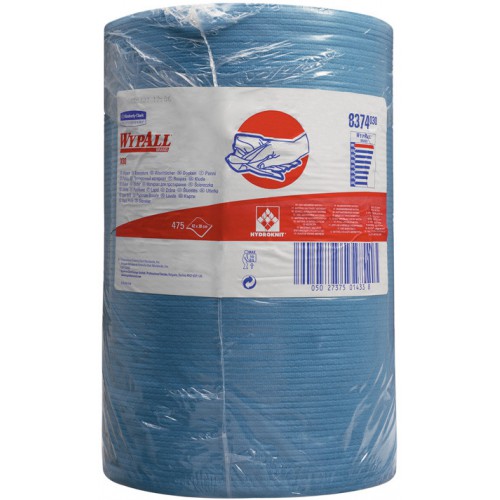 Протирочный материал в большом рулоне Kimberly-Clark серии WYPALL*X80 (8374), цвет синий, 1сл, 475л, 38*42 см