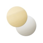 Подложки картонные с двухсторонней ламинацией круглые D=29 см под торт или пирог. Цвет "золото/серебро", толщина 1,25-1,3 мм