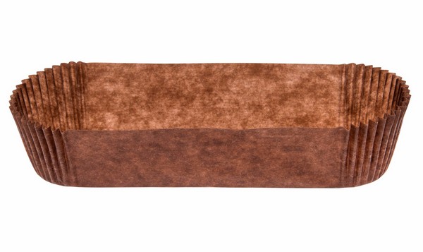 Форма бумажная овальная коричневая для пирожных, р-р 30*65*22,5мм