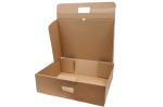 Гофрокороб 425*330*120 для обуви с ручкой из гофрокартона бур/бур