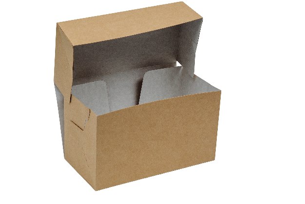 Коробка для кексов на 2 шт., серия "Fupeco CupcakeBox" из бур/бел крафт картона. Размер 190*100*110 мм.