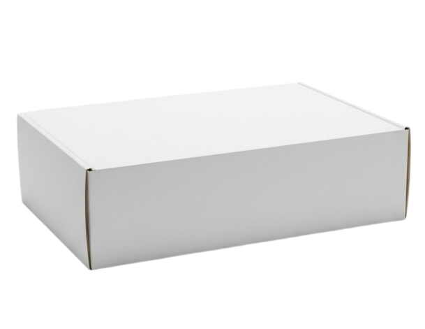 Гофрированный ящик 280*180*80 самосборный из микрогофрокартона бел/бур для маркетплейсов
