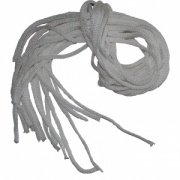 Шнурки белого цвета D 4 мм. Длина 1 метр