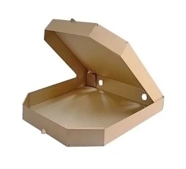 Коробка для пиццы со скошенными углами  300*300*40  "Fupeco PizzaBox" из 3-х слойного гофрокартона бур/бур