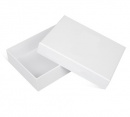 Коробка картонная для белья и одежды декоративная р-р 390*274*135мм. Цвет белый/белый. Крышка + дно