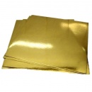 Подложки картонные ламинированные квадратные 10*10 см под пирожное или кусок торта. Цвет "золото", толщина 0.8-1 мм