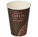 Стаканы бумажные однослойные для горячих напитков,300мл серия "Coffee"