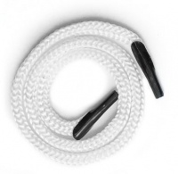 Шнурки белого цвета с концевиком d=4мм, длина 50см