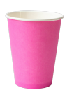 Стаканы бумажные однослойные для горячих напитков, 300мл розовый