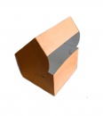 Коробка картонная под пирожные серия "Fupeco SweetBox" Эконом из бур/бел крафт картона. Размер 160*160*110 мм.