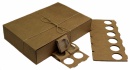 Гофрированная коробка для капкейков на 24 шт., cерия "Fupeco CupcakeBox" Стандарт, из микрогофрокартона бур/бур с поштучными самосборными вкладышами.  Размер 456*310*82 мм.