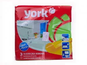 Салфетка хозяйственная YORK, 3 шт