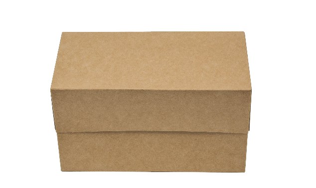 Коробка для кексов на 2 шт., серия "Fupeco CupcakeBox" из бур/бел крафт картона. Размер 190*100*110 мм.