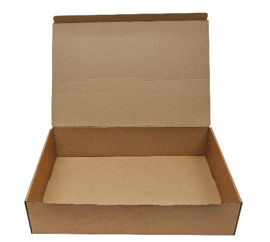 Гофрированная коробка для капкейков на 24 шт., cерия "Fupeco CupcakeBox" Стандарт, из микрогофрокартона бур/бур с поштучными самосборными вкладышами.  Размер 456*310*82 мм.