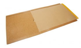 Картонная коробка 155*217*20-70мм с разрывным швом для упаковки рамок, книг, журналов бур/бур