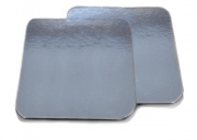 Подложки картонные ламинированные квадратные 29*29 см под торт или пирог. Цвет "серебро", толщина 1,25-1,3 мм