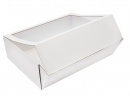 Коробка для торта с прозрачным окном из микрогофрокартона р-р 400*300*120мм, серии "Fupeco WinCakeBox", бел/бел