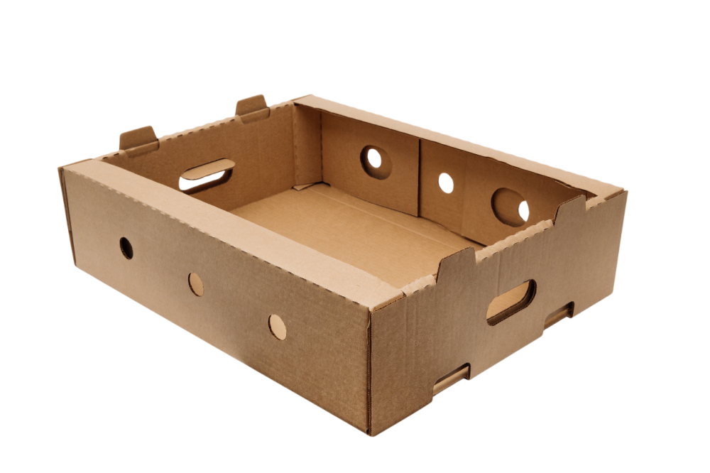 Гофрированная картонная коробка 480*380*130 под мясо и полуфабрикаты из 3-х слойного гофрокартона бур/бур