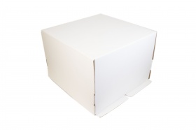 Гофрированная коробка для торта от 1 до 3 кг серия "Fupeco CakeBox", Эконом Лучшая цена. 300*300*300 бел/бур