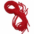 Шнурки красного цвета D 4 мм. Длина 1 метр