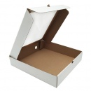 Гофрированная коробка с окном серия "Fupeco WinPieBox" Албус под пирог 300*300*60 из 3-х слойного микрогофрокартона бел/бур (Д 25-30 см)