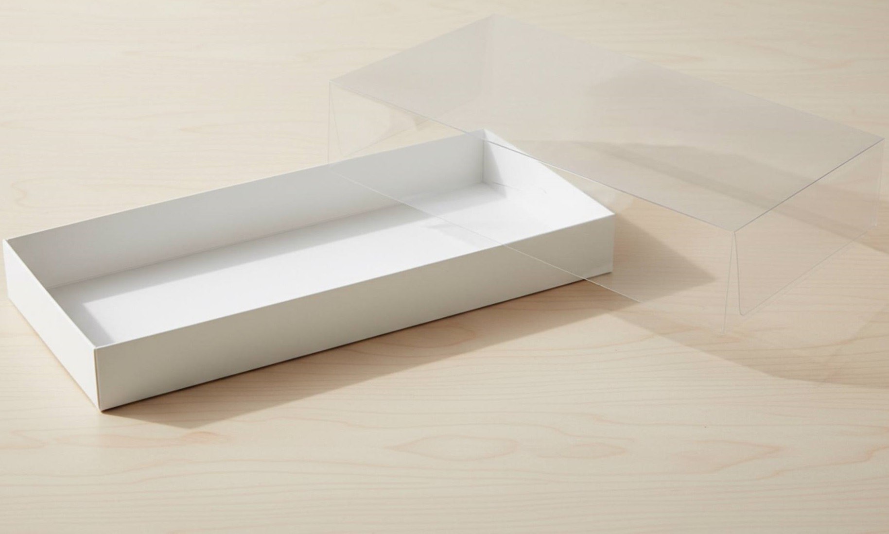 Упаковка для кейк-попсов на 5 шт с прозрачной пластиковой крышкой, Серия "Fupeco GlassTopCakePopsBox" Премиум, бел/бел. Размер 250*150*70 мм.