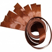 Лента атласная  25мм*1метр (142(8384)) коричневого цвета