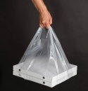 Пакет «майка» полиэтиленовый для переноски коробок под пиццу Д 39-42 см, р-р 38+28х70 см, прозрачный
