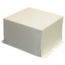 Гофрированная коробка для торта от 1 до 3 кг из гофрокартона бел/бур серия "Fupeco CakeBox" 300*300*190 (Д 15-29см)