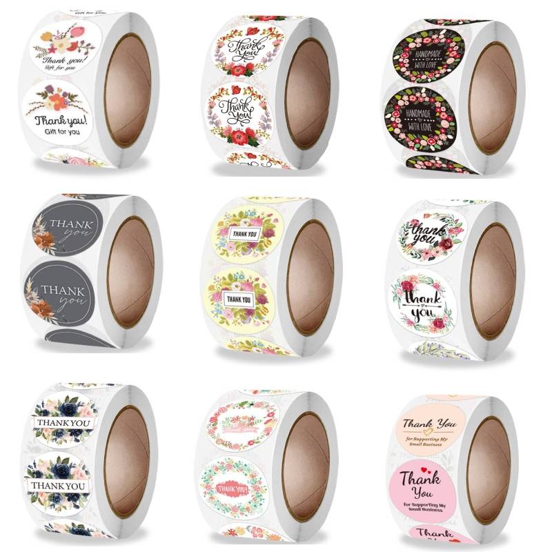 Наклейки ламинированные в рулоне с логотипом, 10*10см, 1000шт