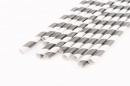 Трубочки бумажные серебристо-белый Леденец, 200*6мм