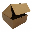 Гофрированная коробка для пирога серия "Fupeco PieBox" Крафт 280*280*130 из 3-х слойного микрогофрокартона бур/бур (Д 25-28 см)