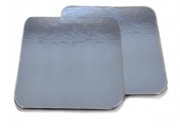 Подложки картонные ламинированные квадратные 22*22 см под торт или пирог. Цвет "серебро", толщина 0.8-1 мм