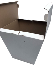Коробка картонная для доставки больших букетов (низ)300*300*(выс)450*(верх)500*500 Т бел/бур