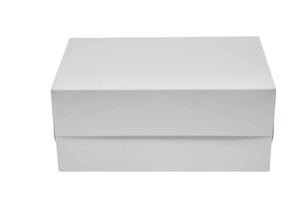 Картонная коробка серия "Fupeco CupcakeBox" Эконом для капкейков на 6 шт., из бел/бел мелованного картона. Размер 250*160*110 мм.