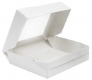Картонная упаковка для пирожных из белого картона с окном и ламинацией, р-р 200*150*45мм, серия "Fupeco WinSweetBox" бел/бел