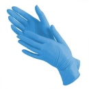 Перчатки нитриловые неопудренные, цвет голубой, размер S (пр-во Китай)