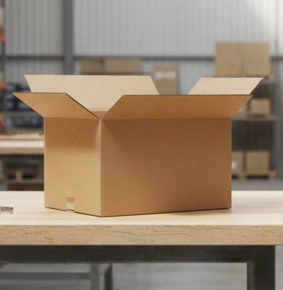 Гофрированная коробка 400*300*300 (36 л) 4-х клапанная из 3-х слойного гофрокартона бур/бур для маркетплейсов