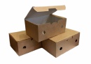 Упаковка картонная для наггетсов и куриных крылышек из крафт картона р-р S 115*75*45мм, серия "Fupeco SnackBox" маленькая, бур/бел