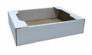 Гофрированная картонная коробка серия FUPECO Албус 390*290*95 (10,7 л)  для пирожного и выпечки из 3-х слойного гофрокартона бел/бур