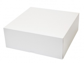 Картонная коробка для пирога серия "Fupeco PieBox" Албус от 1 до 3 кг из мелованного картона 390 г/м2. Р-р 325*325*120 (Д 25-32см)