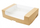 Коробка для торта 280*185*75мм с круговым окном серия "Fupeco RWinCakeBox" бур/бел